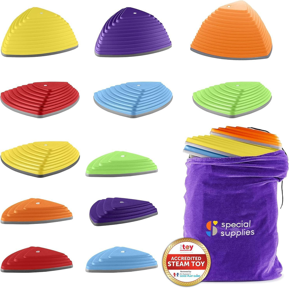 Special Supplies stepping stones color palette promotes balance and coordination during active play.