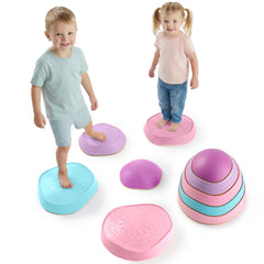 Special Supplies stepping stones encourage jumping, stretching, climbing, and balance practice