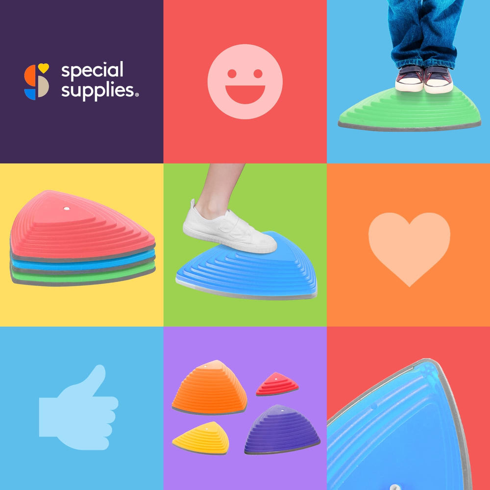 Special Supplies stepping stones come in four colors to spark play.
