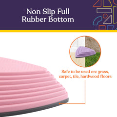 Stepping stones for versatile indoor-outdoor use on carpet, tile, or grass.