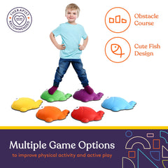 Special Supplies stepping stones non-slip edge helps reduce slips during play.