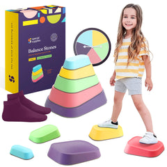 Special Supplies rainbow stepping stones set for kids balance practice at home