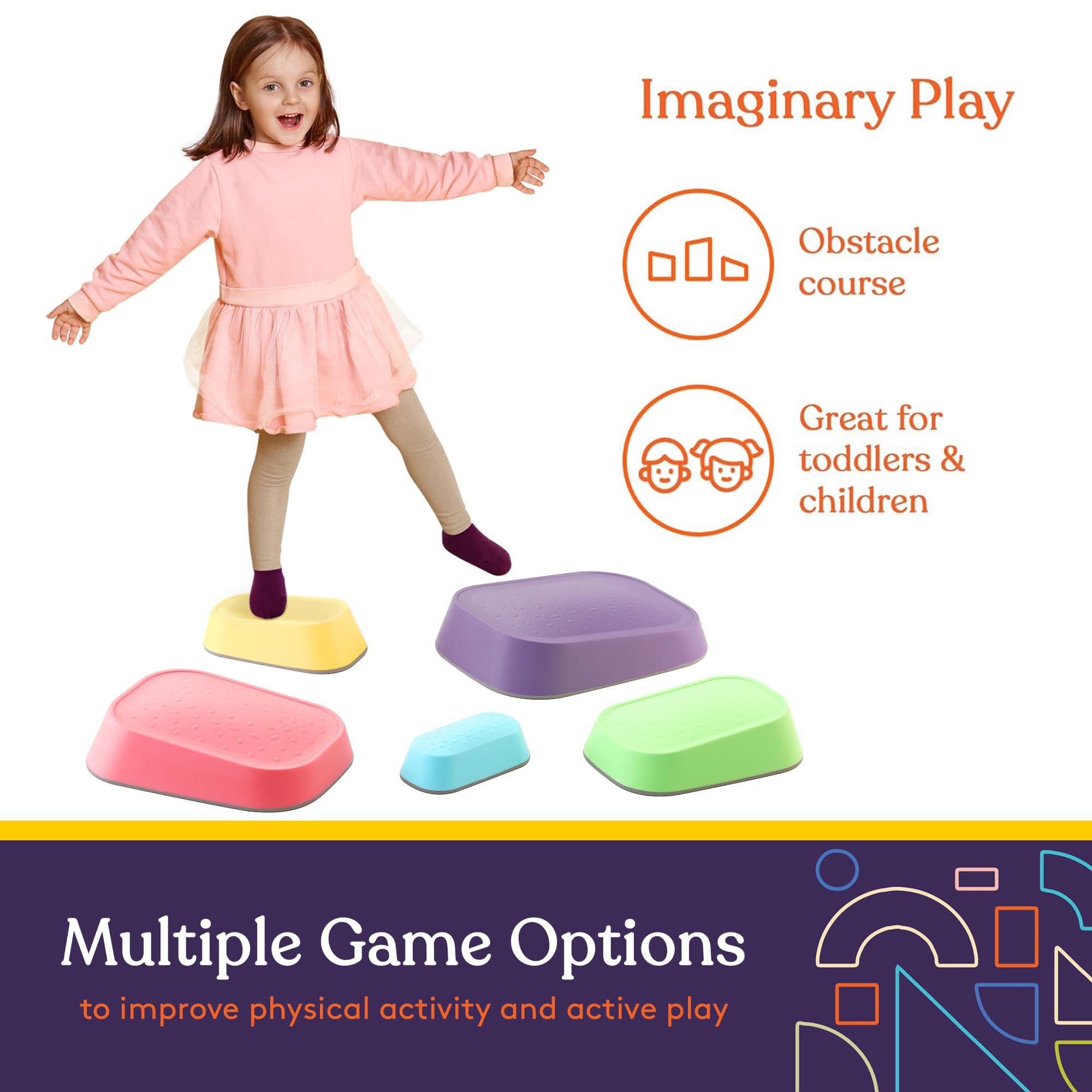 Special Supplies rainbow stepping stones colorful indoor activity for kids