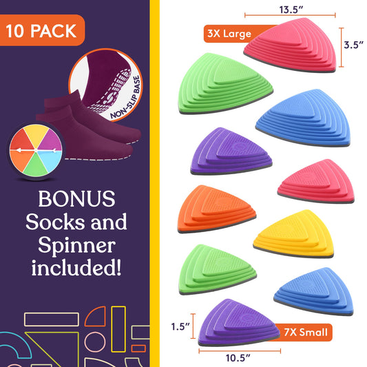 Special Supplies stepping stones in seven gender-neutral colors for solo or group play.