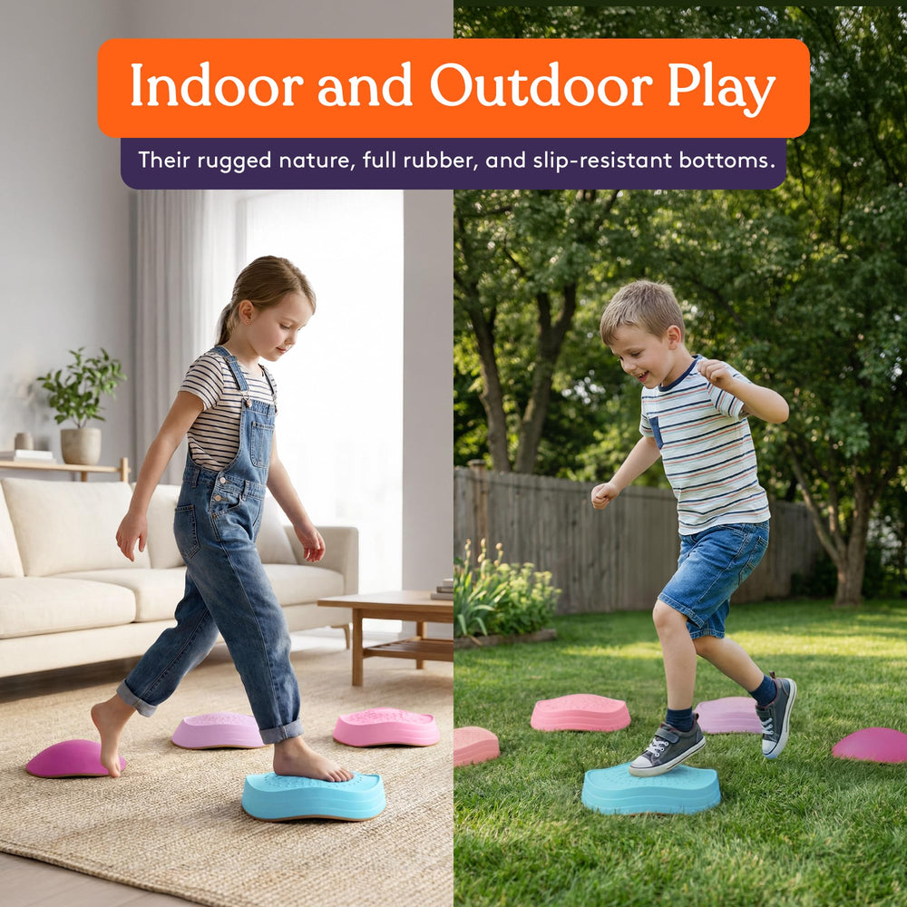 Special Supplies stepping stones feature kid-friendly, durable rubber suitable for sensitive skin