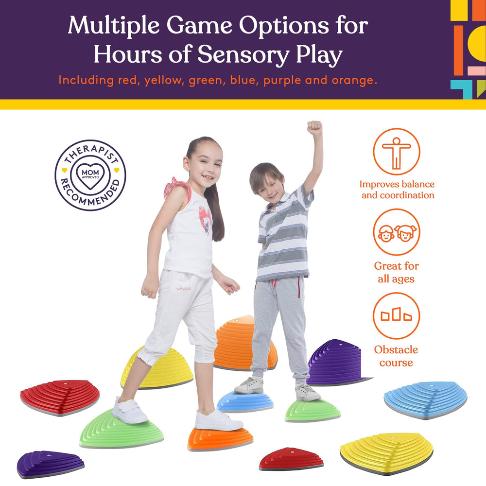 Special Supplies stepping stones vary in heights to challenge growing kids.