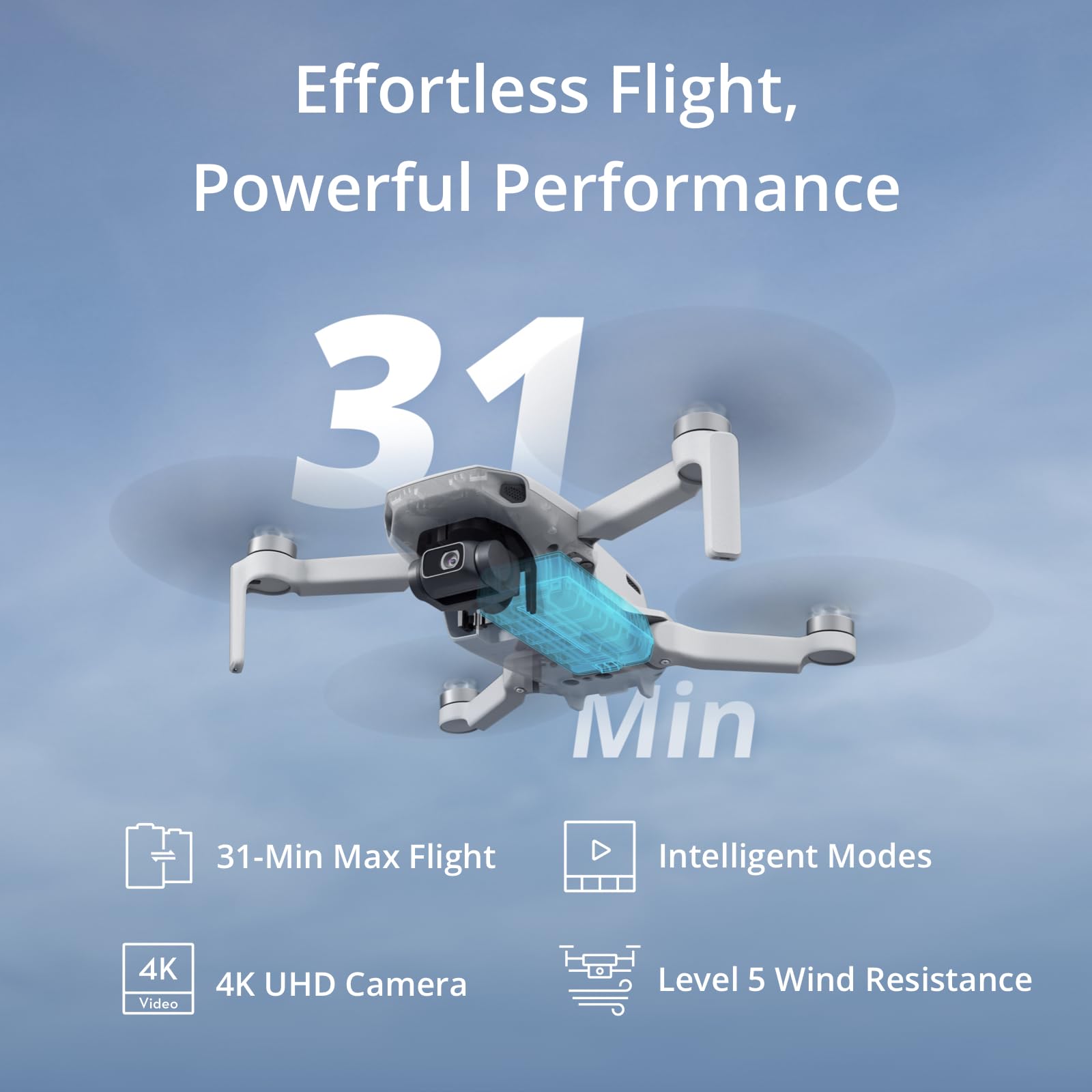 SPECTA Mini Drone delivers up to 31 minutes of flight time