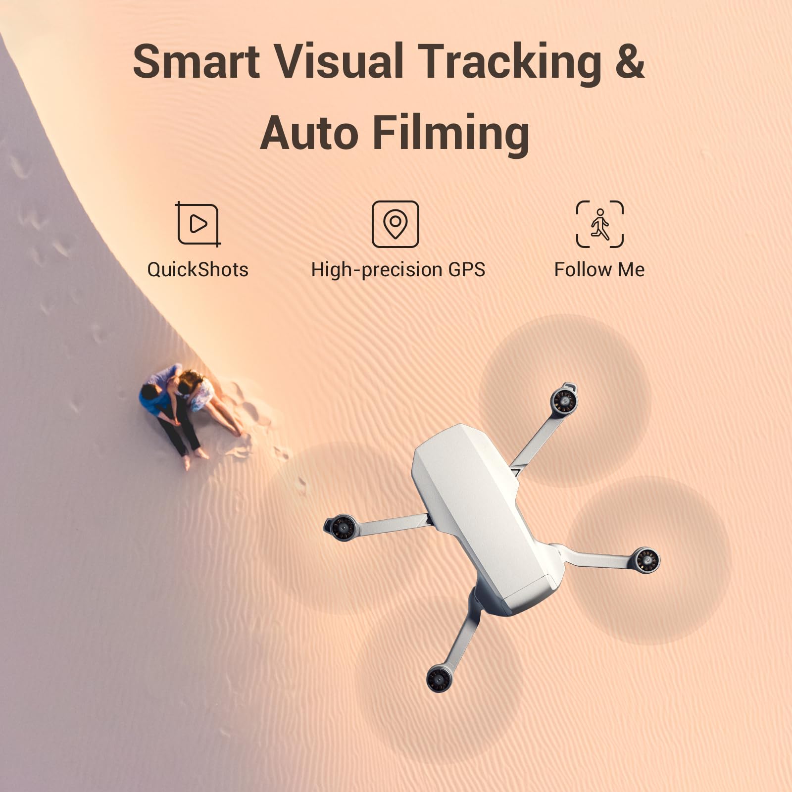 SPECTA Mini Drone 32,800 ft transmission range for distant shots