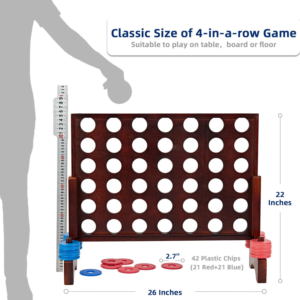SpeedArmis giant wooden 4-in-a-row assembly makes setup easy for gatherings.