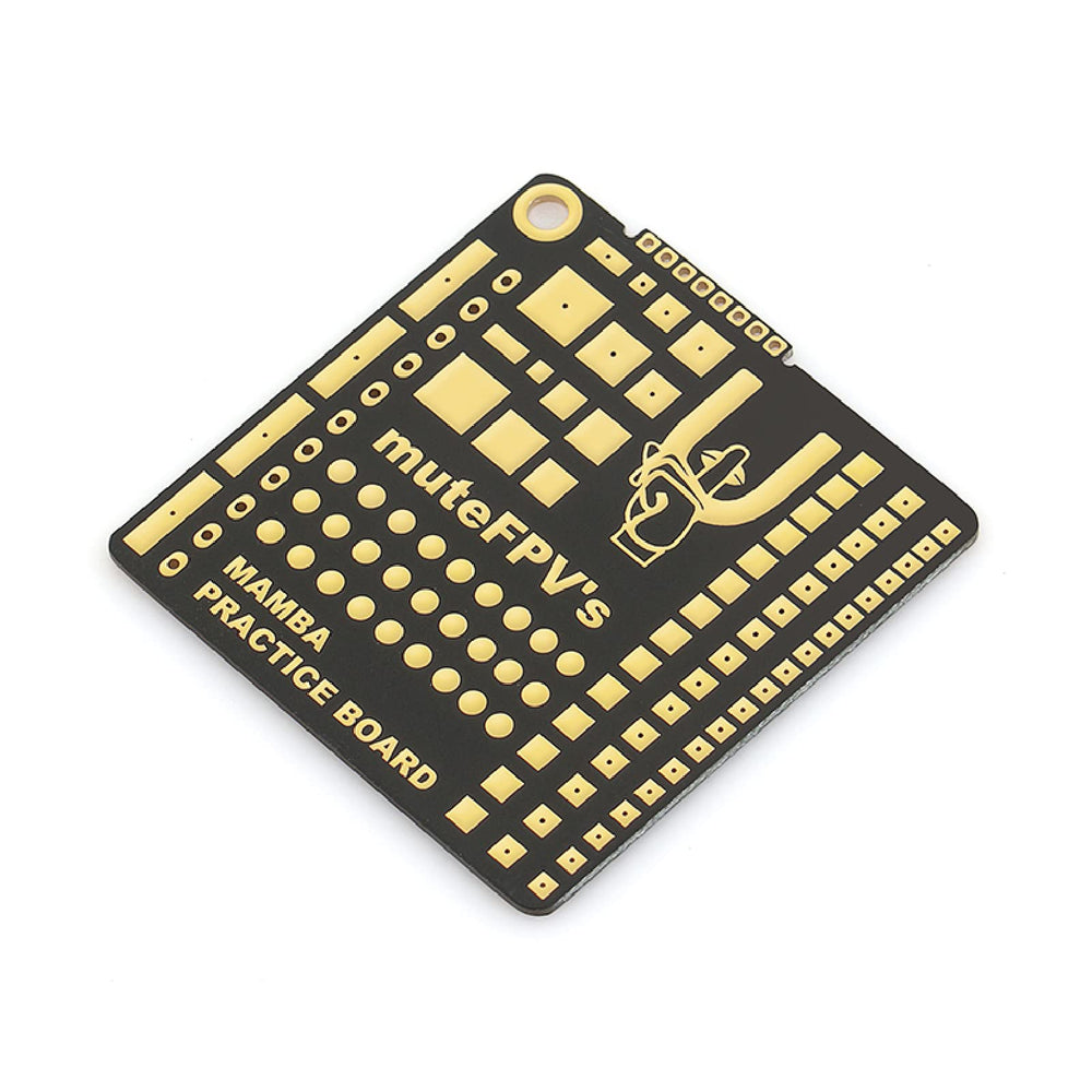 SPEEDY BEE Mamba board with tools used on bench for soldering drills.