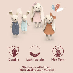 SPEEDY MONKEY baby bunny figure one joins siblings for tea party tales.