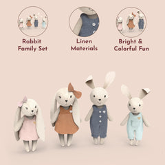 SPEEDY MONKEY baby bunny figure two supports family storytelling and playdates.