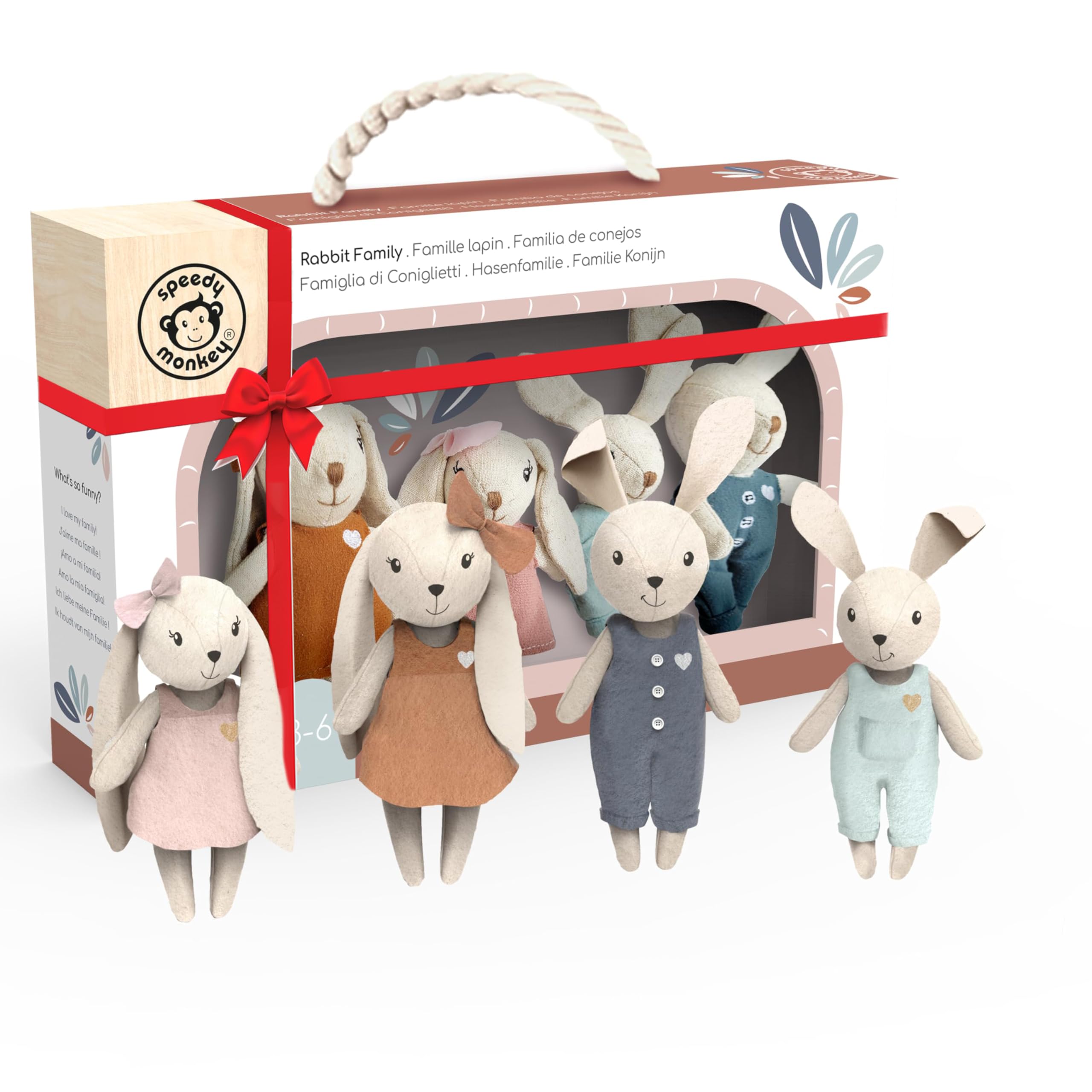 SPEEDY MONKEY rabbit mommy bunny figure for imaginative play in the dollhouse.