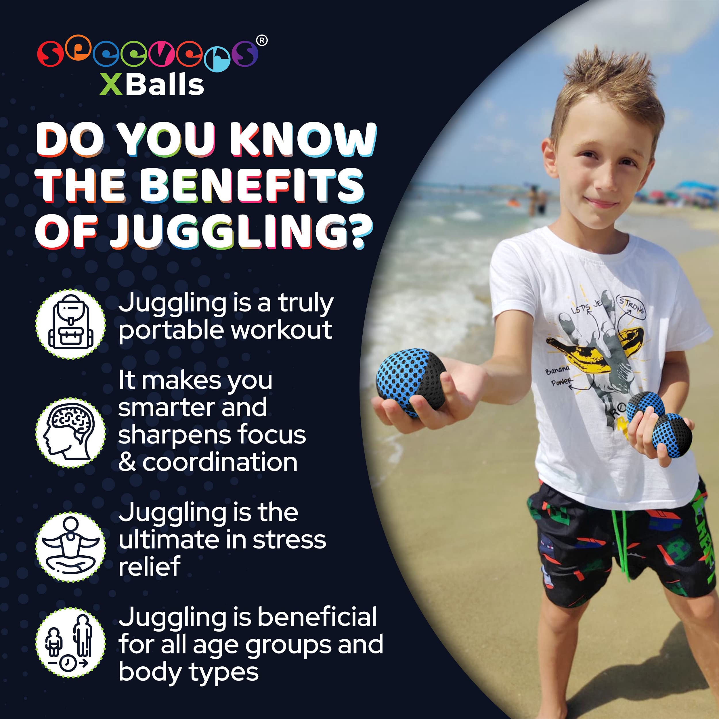 Speevers juggling balls suitable for both beginners and pros to build confidence.