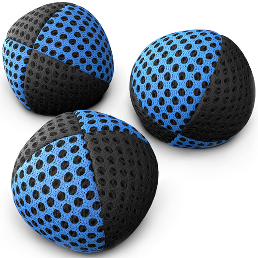 Speevers Xballs 3-pack in black-blue for beginner-friendly practice with steady grip.