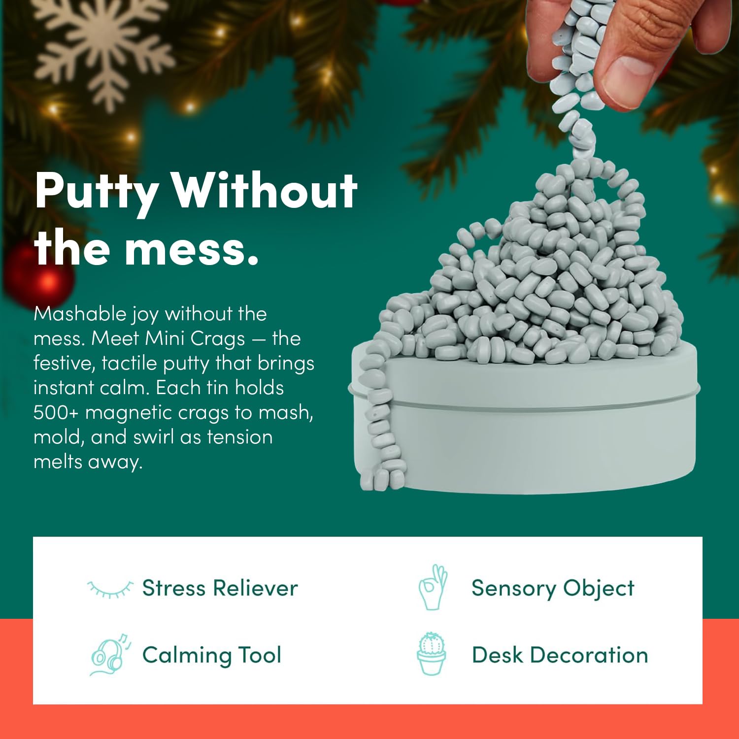 Crags on a tidy desk display adds color and focus from Speks.