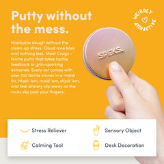 Speks Crags desk toy with ferrite stones enhances stress-free concentration.