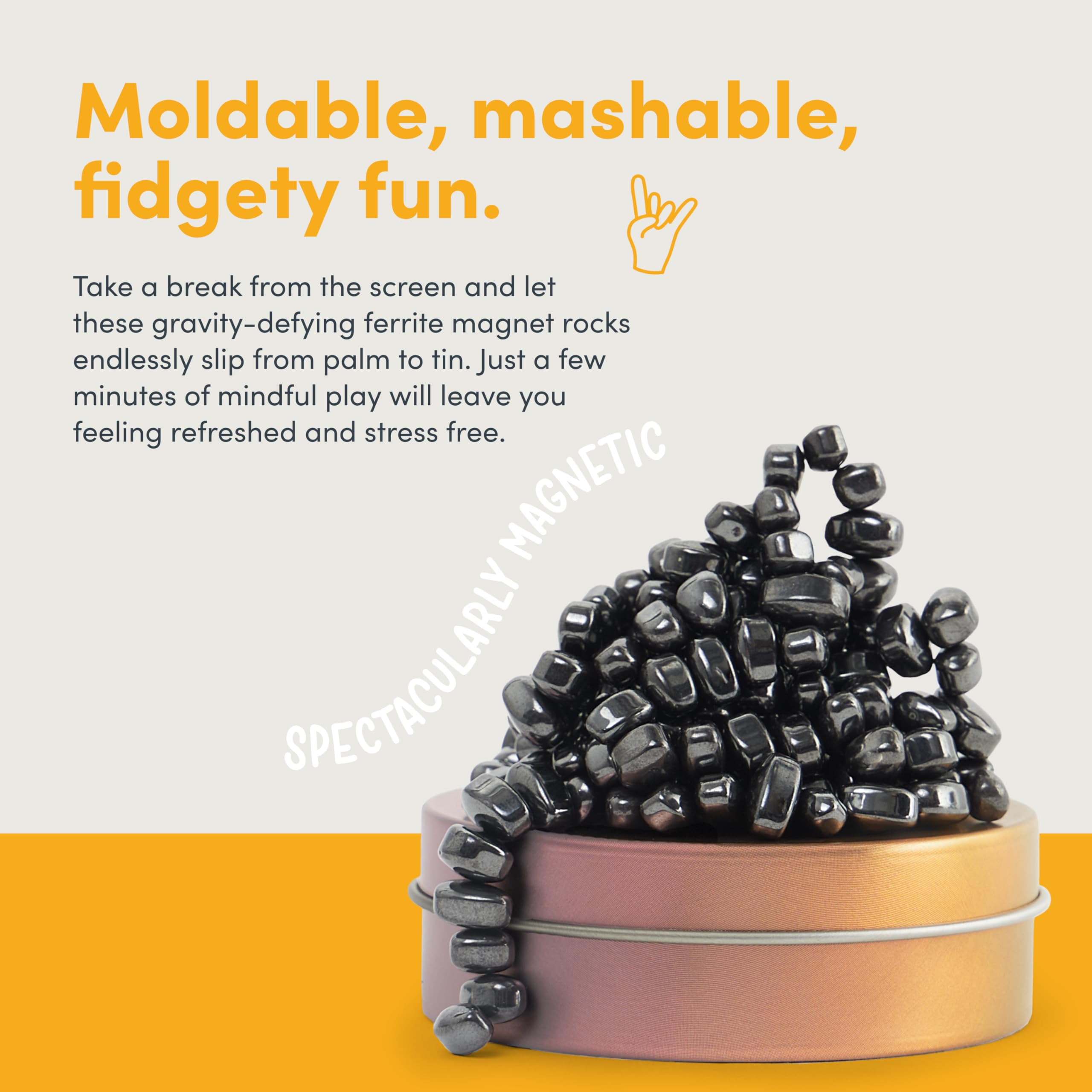 Speks Crags ferrite stones you can mash, mold and stack for mindful breaks.
