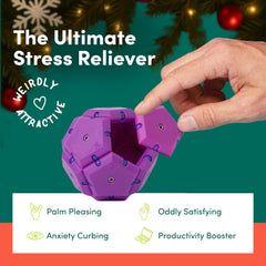 Speks Geode Gel-Filled Stress Ball close-up magnets show premium magnetic interlocks