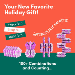 Speks Geode gel-filled stress ball with shimmering geode surface for visual appeal.