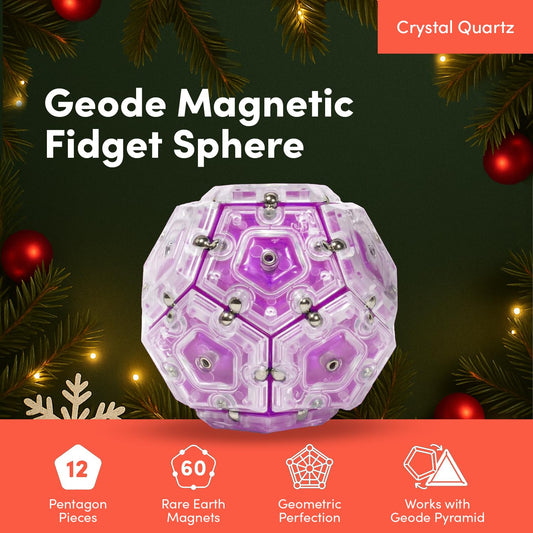 Speks Geode gel-filled stress ball showing snap-and-stack play for creativity and focus.