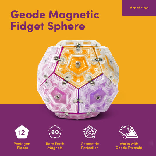 Speks Geode magnets snapping demonstrates instant satisfying sensory feedback during work.