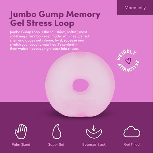 Speks Gump Jumbo Loop held in hands to boost focus and calm during work