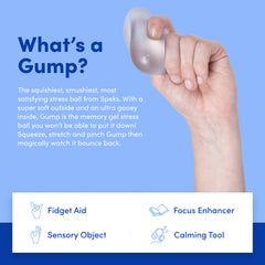 Speks Gump palm-perfect size fits any hand for discreet fidgeting.