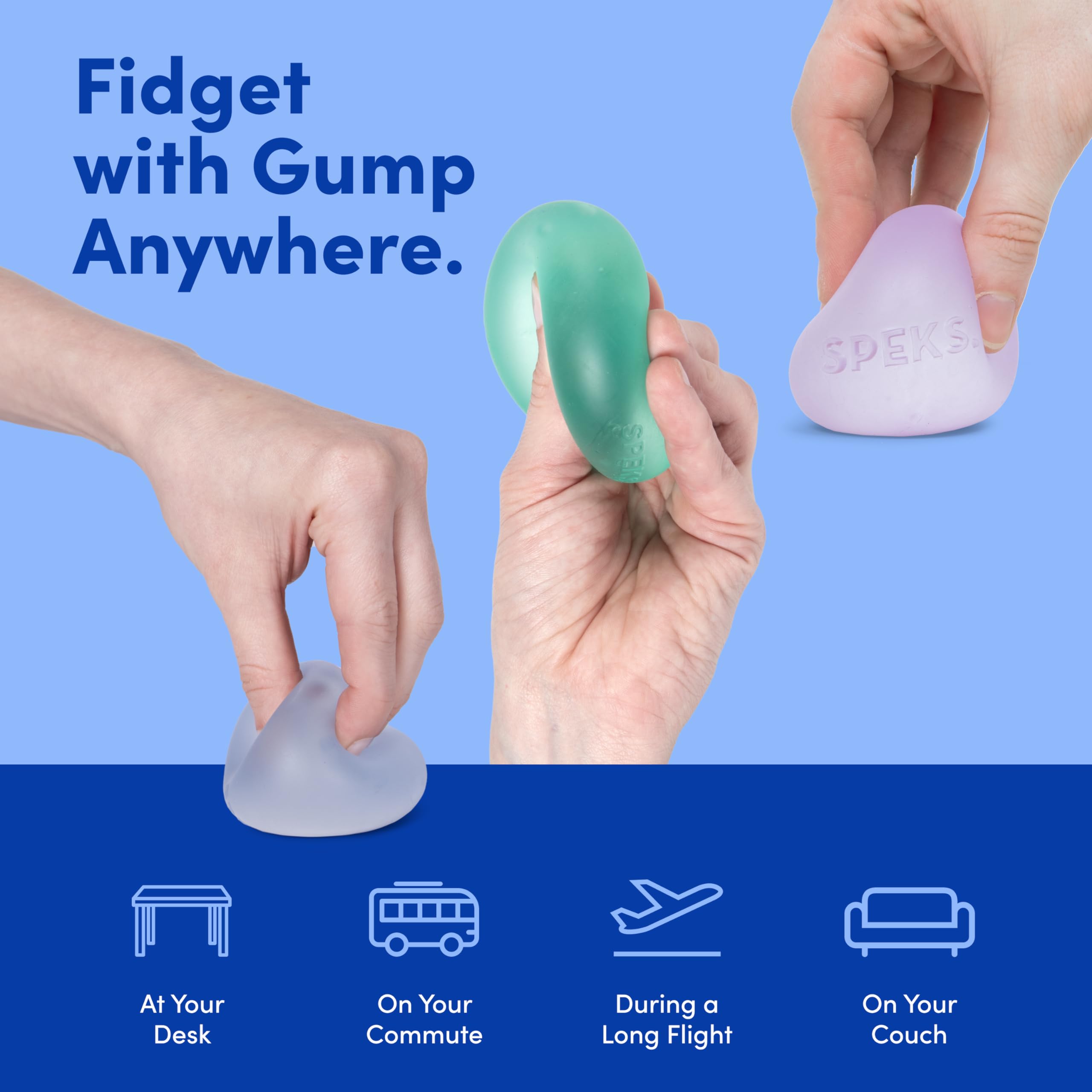 Speks Gump portable desk toy easy to carry anywhere.