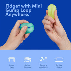 Speks Mini Gump Loop gel-filled stress ball pocket-sized for on-the-go relief