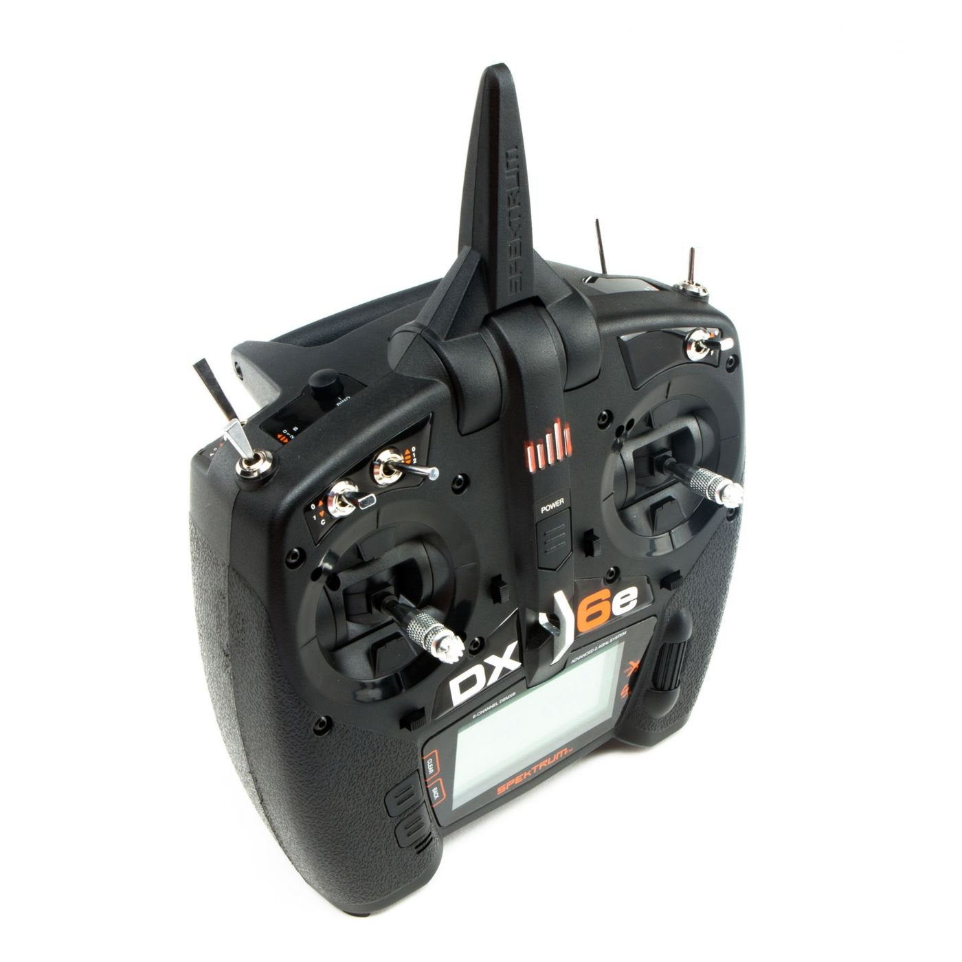 Spektrum DX6e compact footprint fits in travel cases.