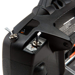 Spektrum DX6e side controls for easy programming on the go.