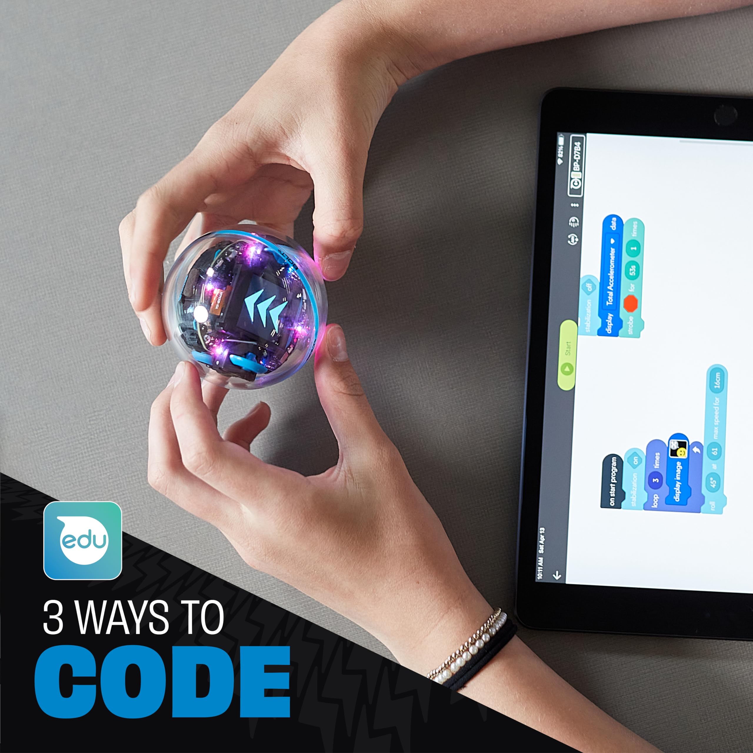 Sphero Bolt+ Explain My Program AI assistant supports reflective debugging.