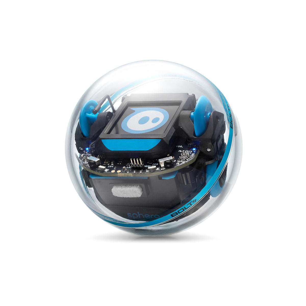 Sphero Bolt+ LCD display shows code animations for engagement and understanding.