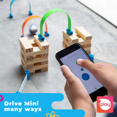 Sphero Mini bowling pins and cones set up for an obstacle course