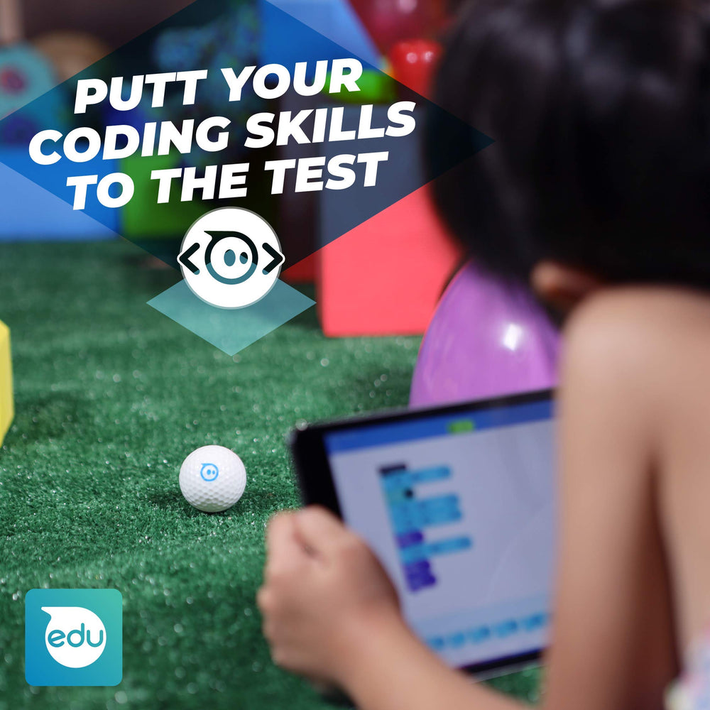 Sphero Mini Golf app control for driving and coding on screen