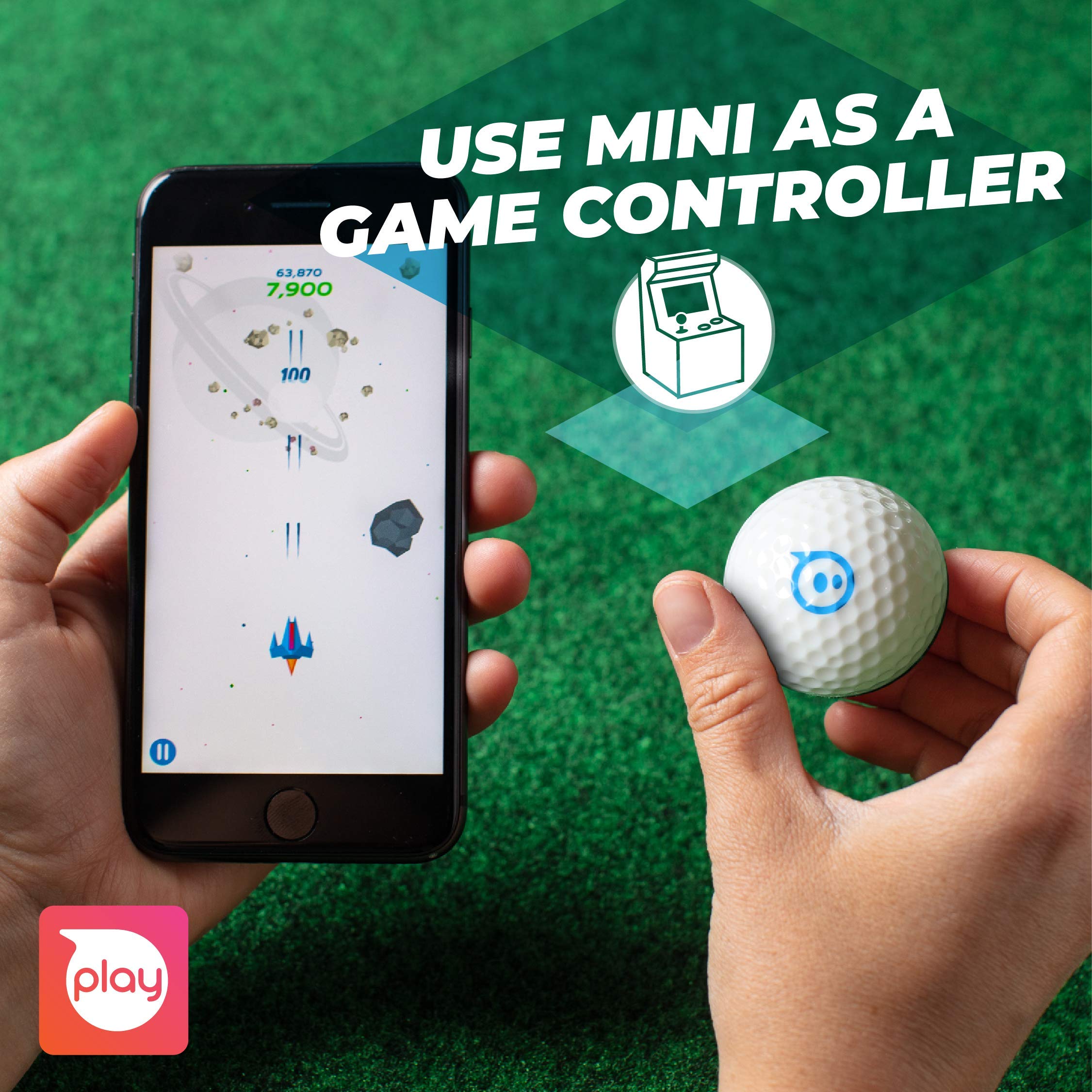 Sphero Mini Golf LED lights displaying vivid color feedback