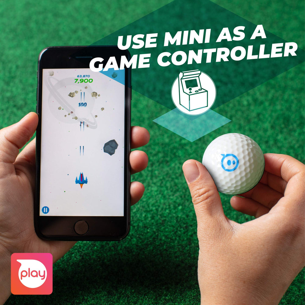 Sphero Mini Golf LED lights displaying vivid color feedback