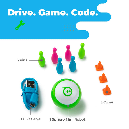 Sphero Mini Green with gyroscope enables precise steering in obstacle courses.