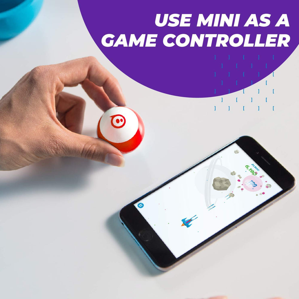 Sphero Mini Red coding via Sphero Edu app fuels creativity.