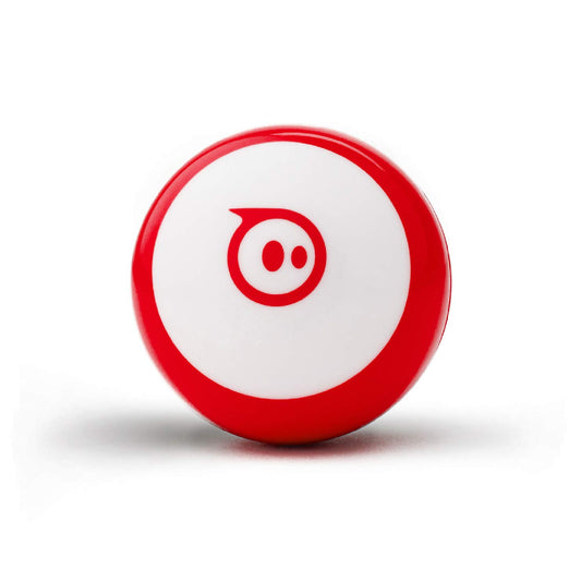 Sphero Mini Red front view for compact coding learning and playful exploration.