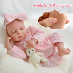 SPICIMOMO pink-onesie outfit doll for dress-up and tea parties.