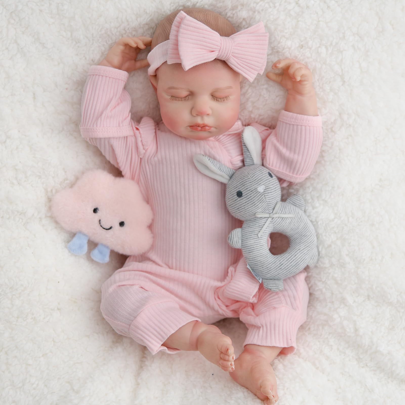 SPICIMOMO real-life doll face close-up with lifelike features for imaginative play.