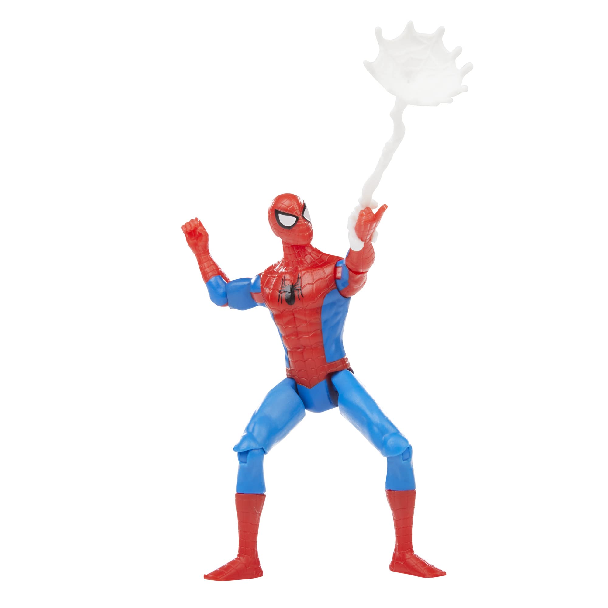 Spider-Man close-up detail on face and suit for display.