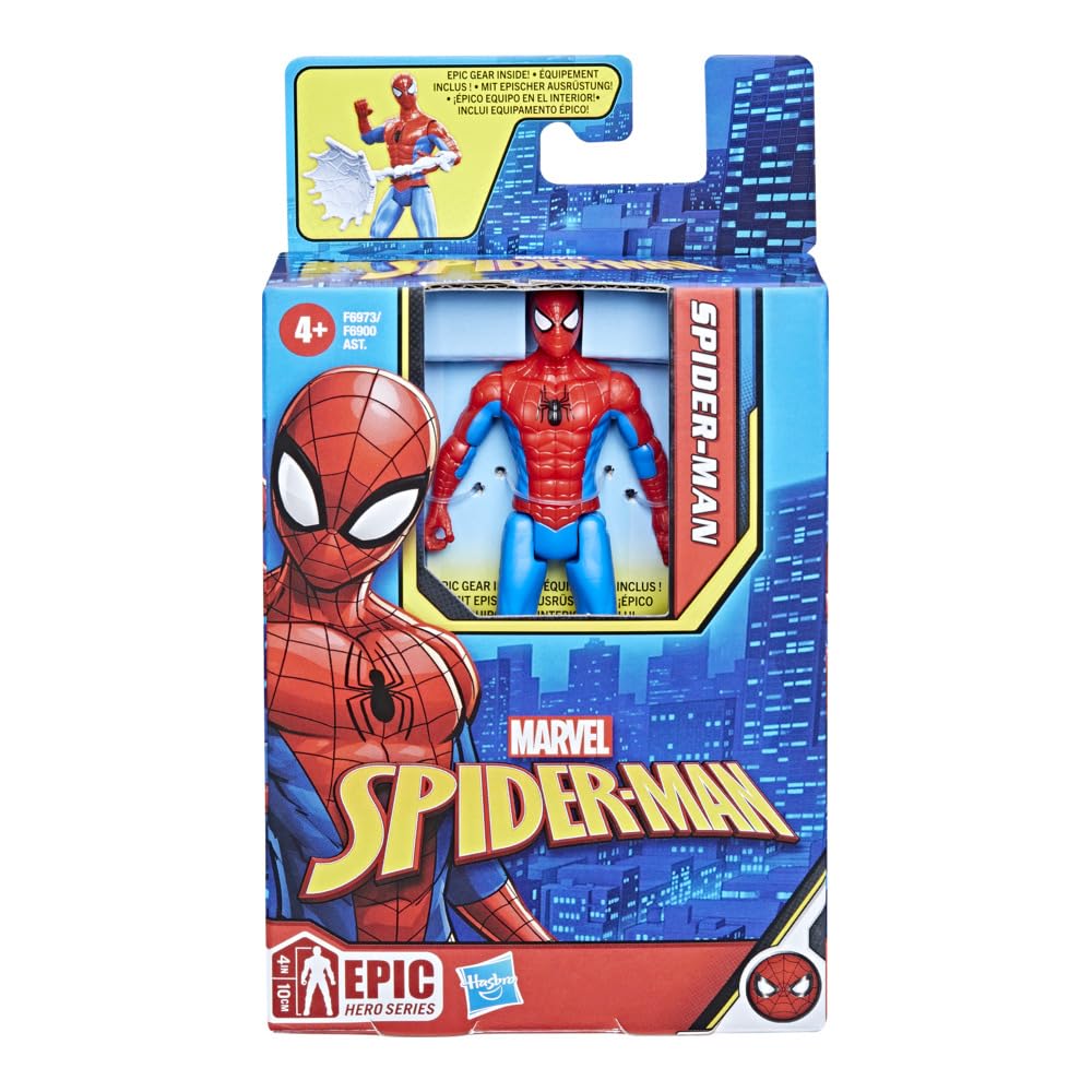 Spider-Man figure shown on a shelf for Marvel display.