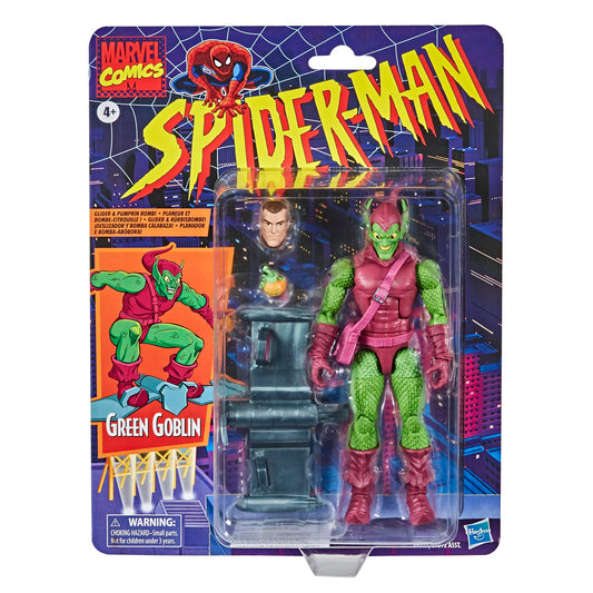 Spider-Man Green Goblin 6-inch figure articulation and detail for dynamic posing.