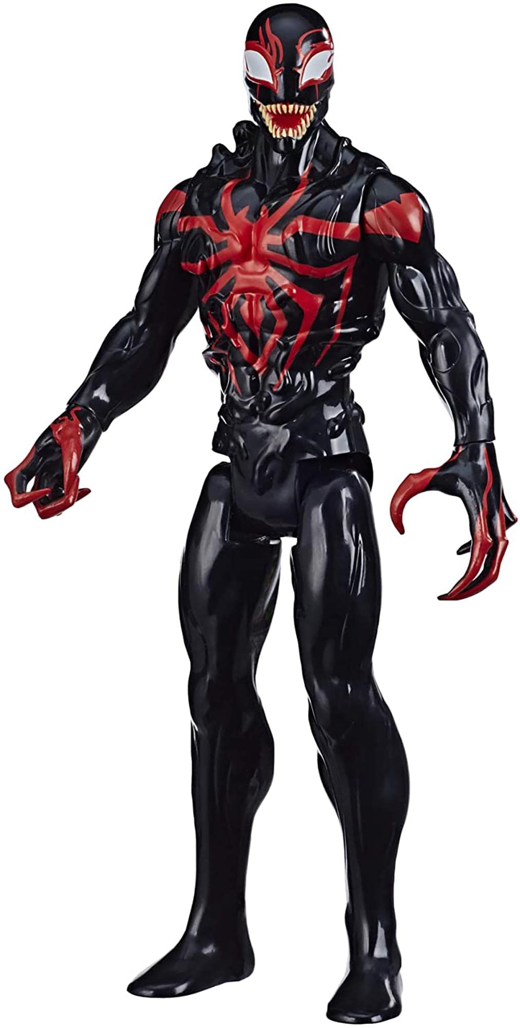 Spider-Man SPD MAX Venom Titan Miles Morales articulation pose for action.