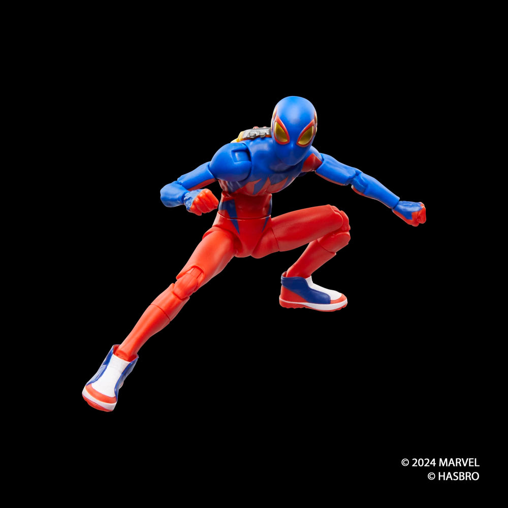 Spider-Man Spider-Boy dynamic poses on shelf showcase display possibilities.
