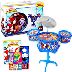 Spider-Man drum set toy with 3 drums sparks imaginative play and rhythm.