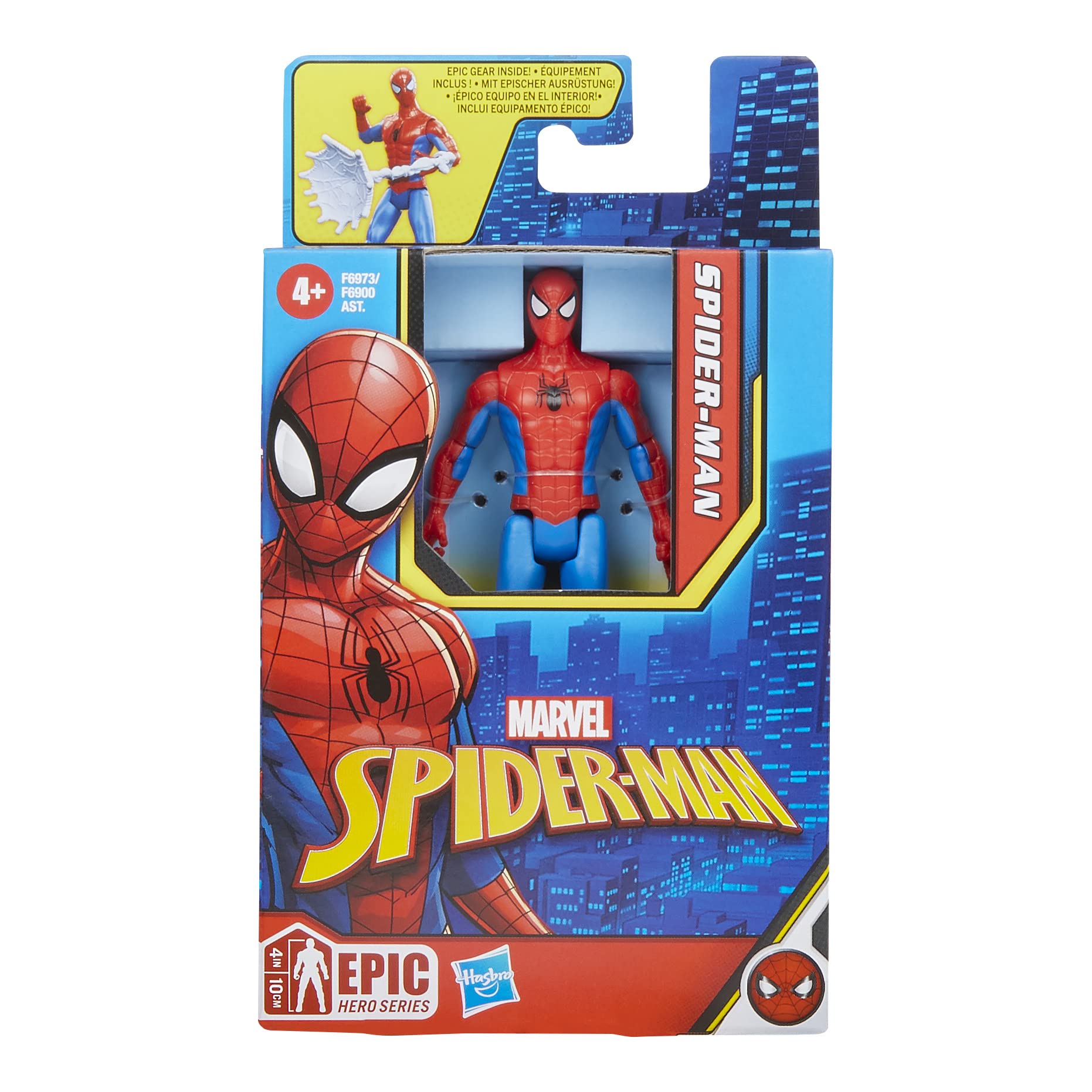 Spiderman hero-series figure with bold Marvel art for display.
